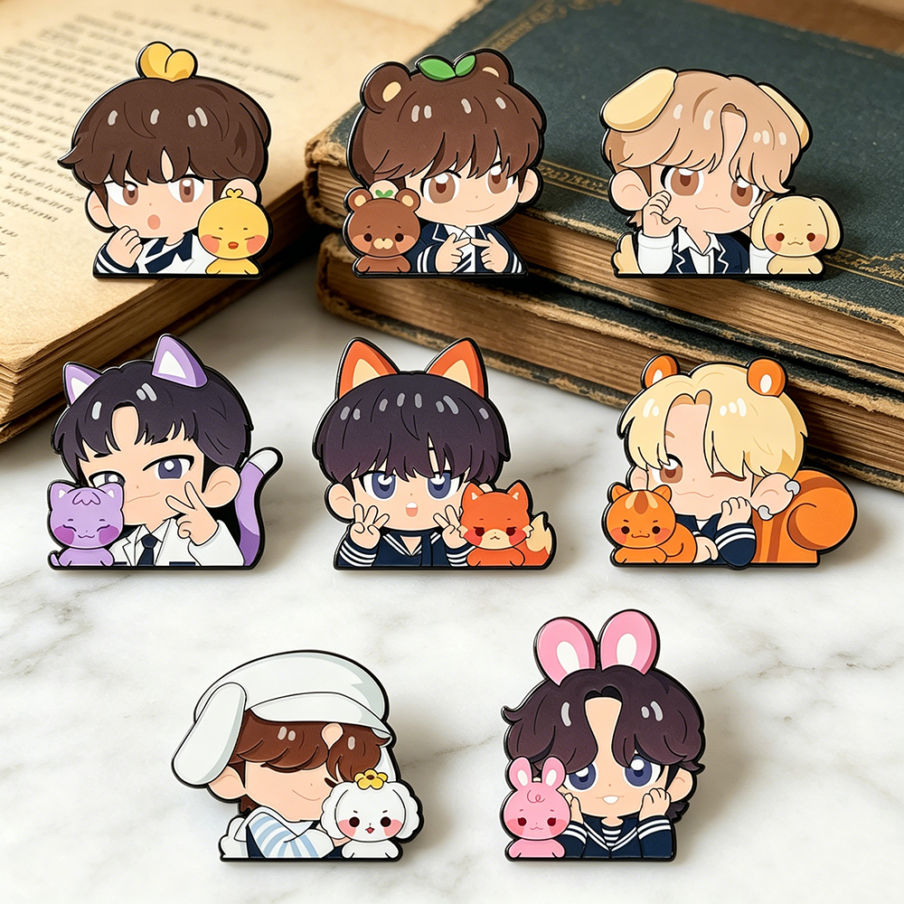 Embroidery Reddit - 8pcs Kawaii Enamel Pin Set Cartoon