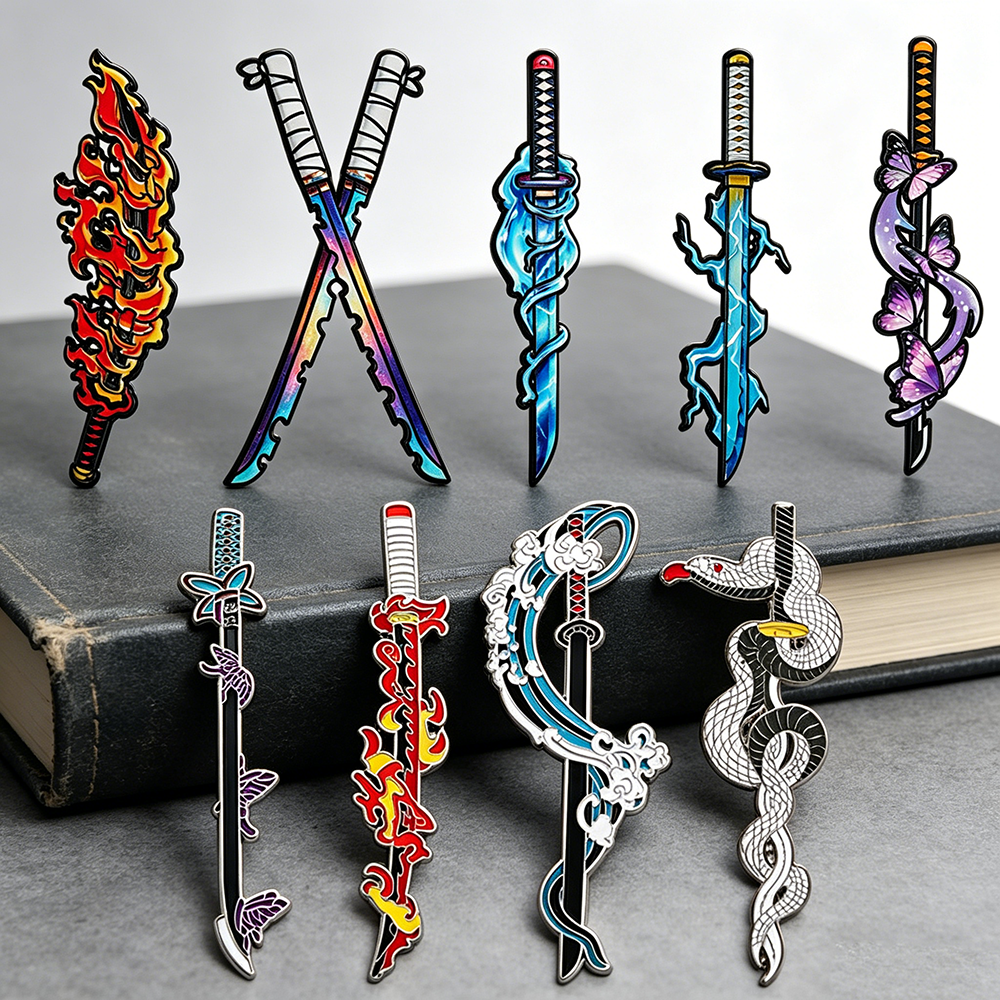 Embroidery Reddit - Demon Slayer Nichirin Sword Enamel Pin