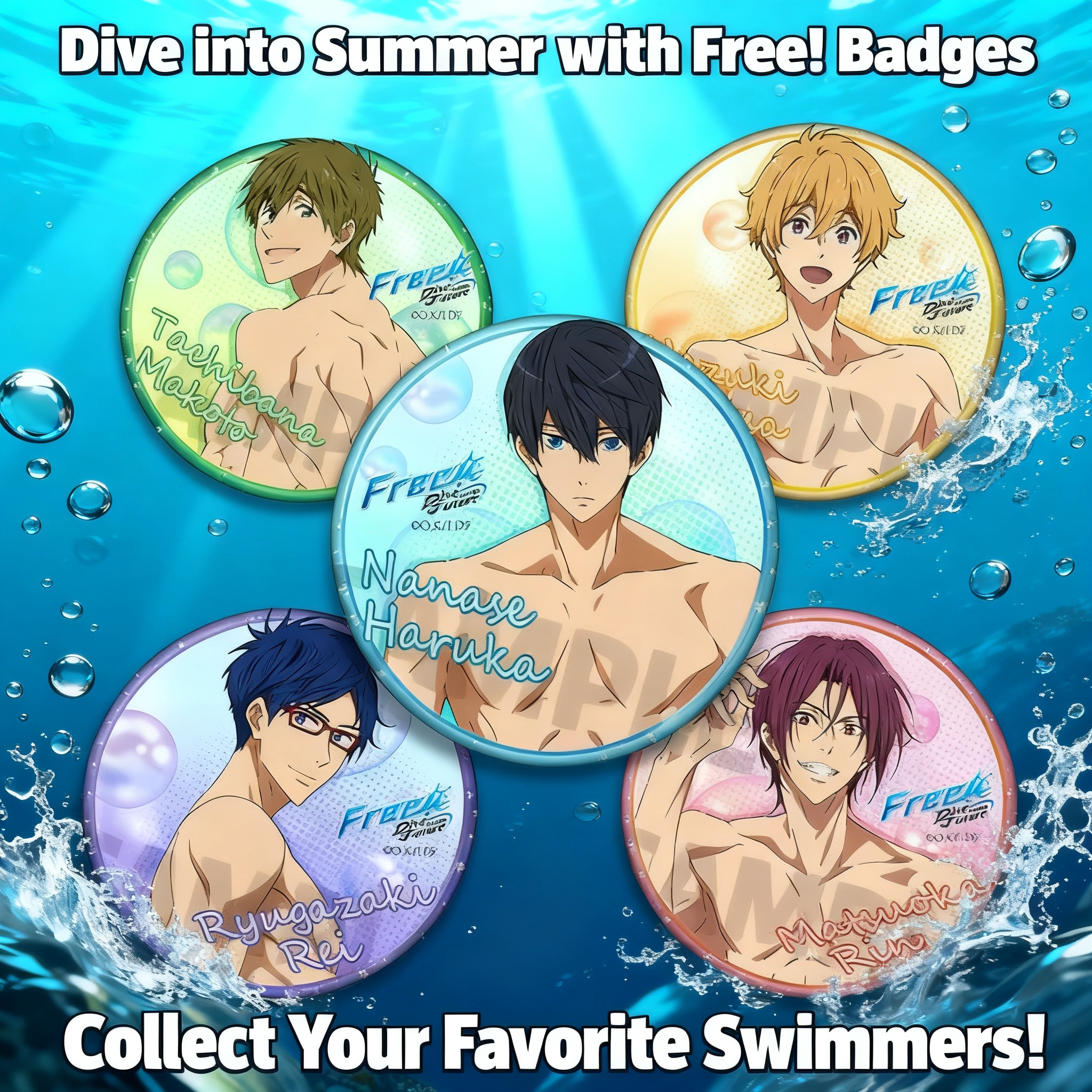 Embroidery Reddit - Free Swimming Club Anime Badge Pin