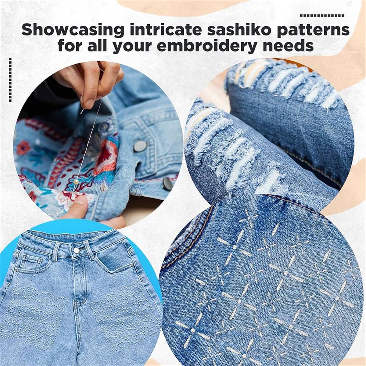 Embroidery X Pattern - New Supplies 30 Pcs Spike Template