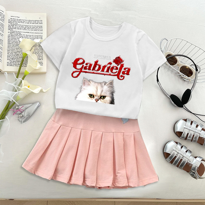 Fashion K POP K-KATSEYE T-shir – Embroidery Skirt recenzja i cena