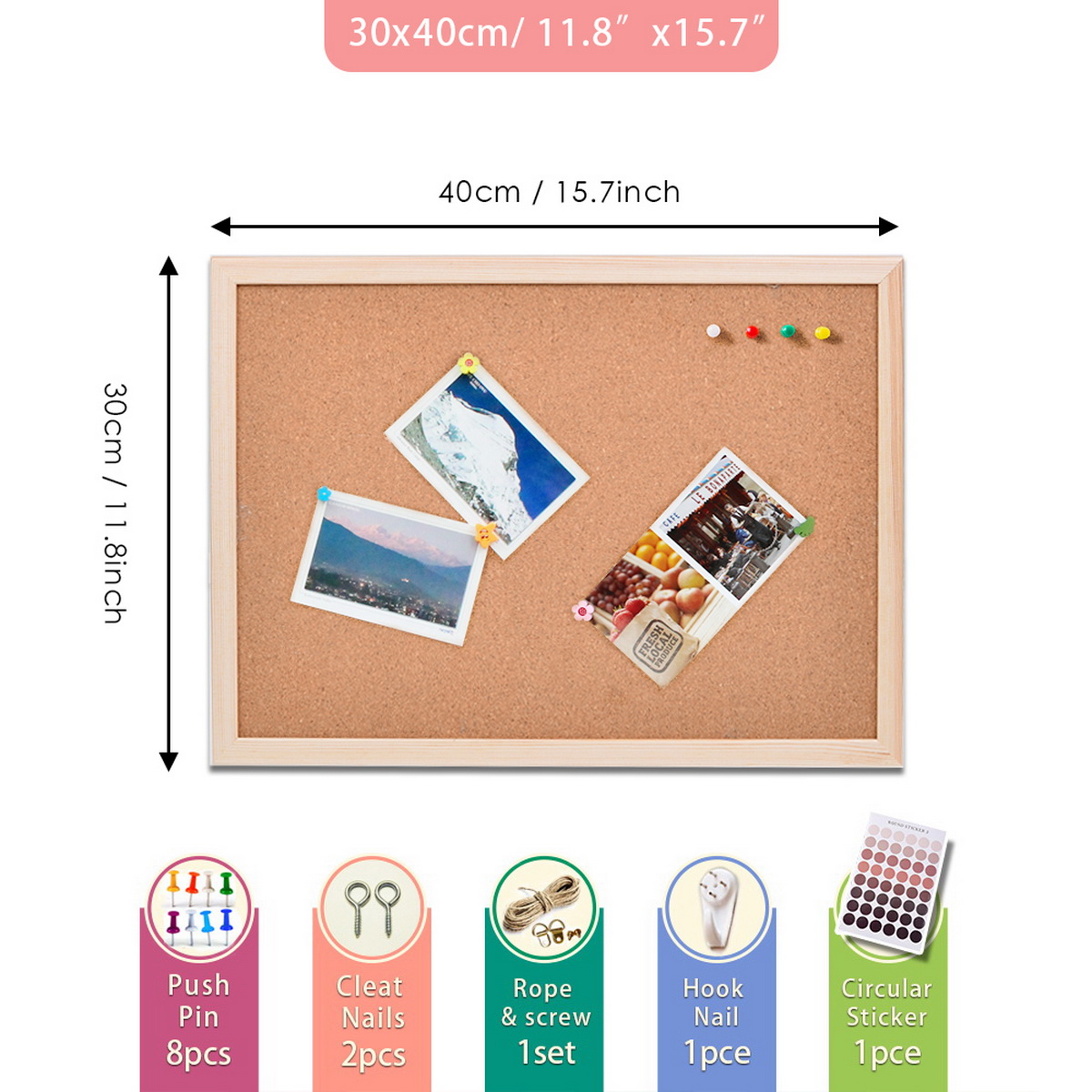 Vintage Pine Wood Frame Cork B – Frame Display Wood recenzja i cena