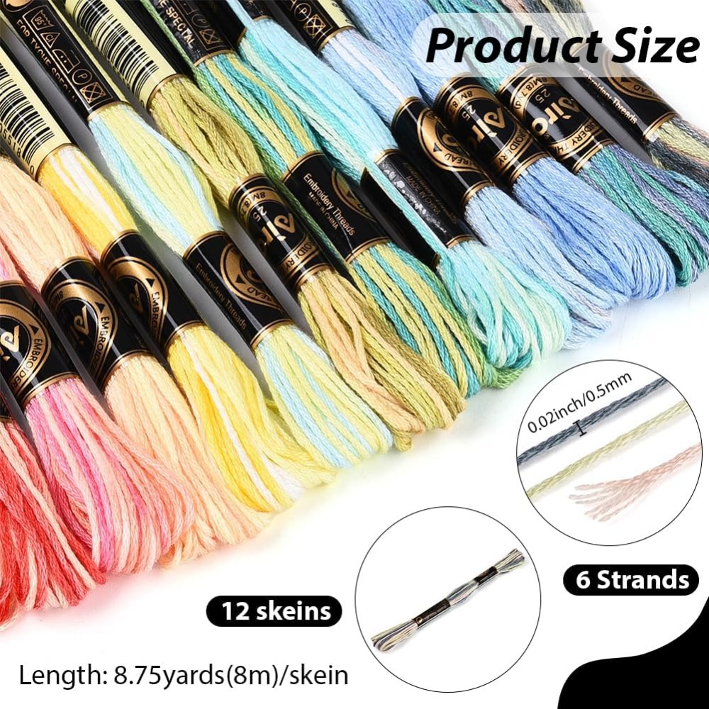 12 Skeins 105 Yards 6 Ply Vari – Embroidery Floss recenzja i cena
