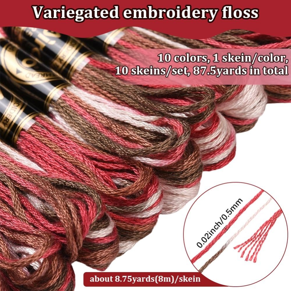 10 Skeins 6 Strands Red Embroi – Embroidery Floss recenzja i cena