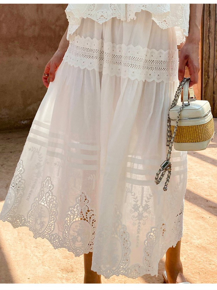 Bohemian White Square-neck Ves – Embroidery Class recenzja i cena