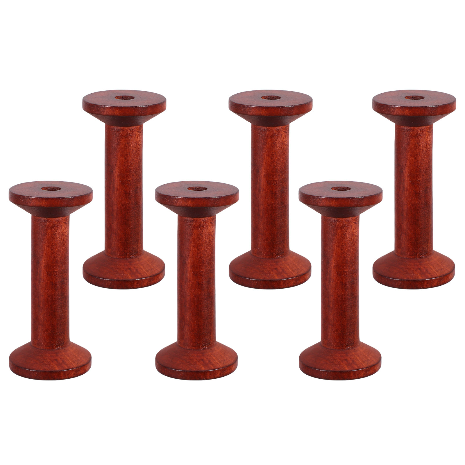 6Pcs Smooth Wood Thread Spools – Embroidery Yarn recenzja i cena