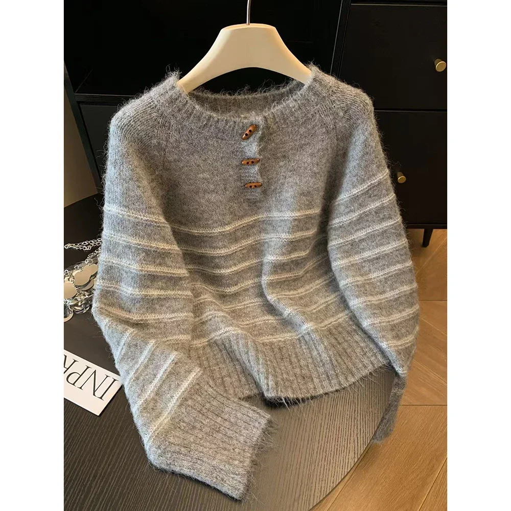 Autumn Winter Women's Striped  – Embroidery A recenzja i cena