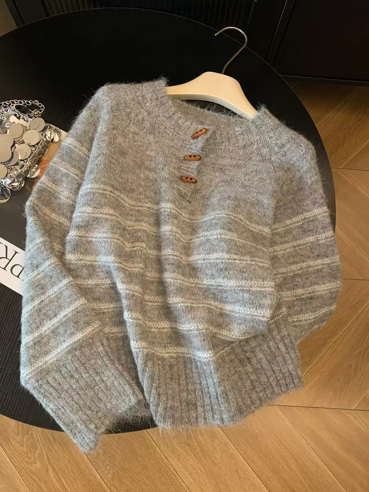 Autumn Winter Women's Striped  – Embroidery A recenzja i cena