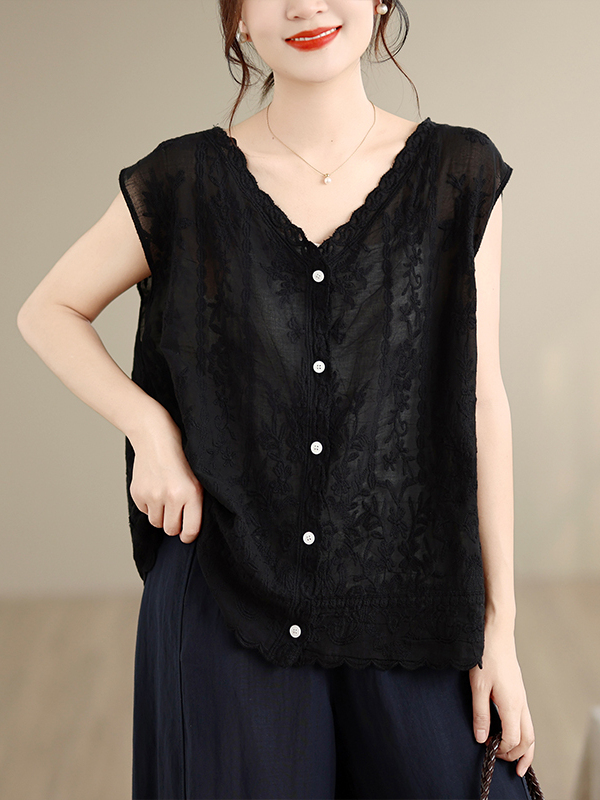 Summer New Heavy Embroidery Ve – Embroidery Vest recenzja i cena