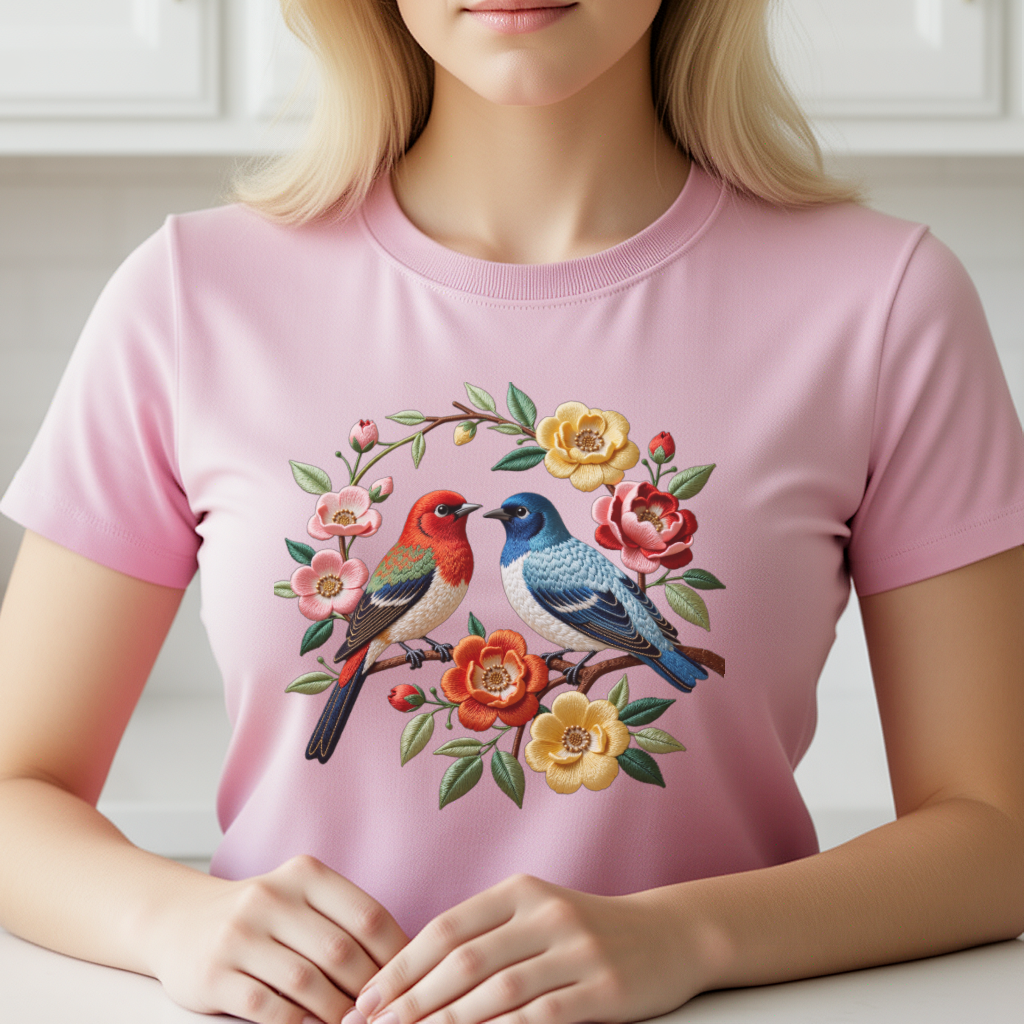 1 Piece of Bird Pattern Clothi – Embroidery Class recenzja i cena