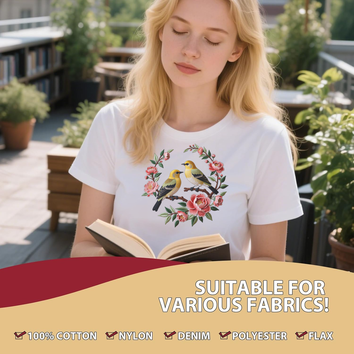 1 Piece of Bird Pattern Clothi – Embroidery Class recenzja i cena