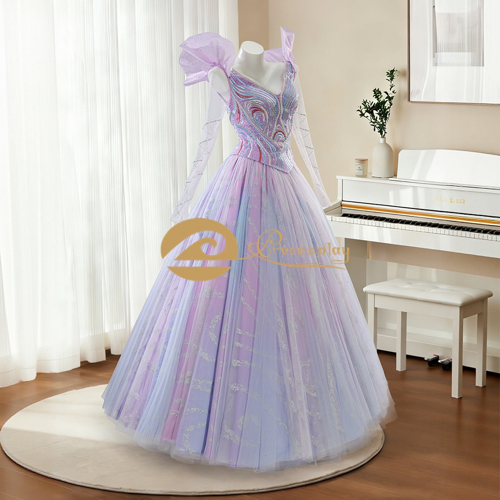 Glinda Cosplay Costume Purple  – Embroidery Skirt recenzja i cena