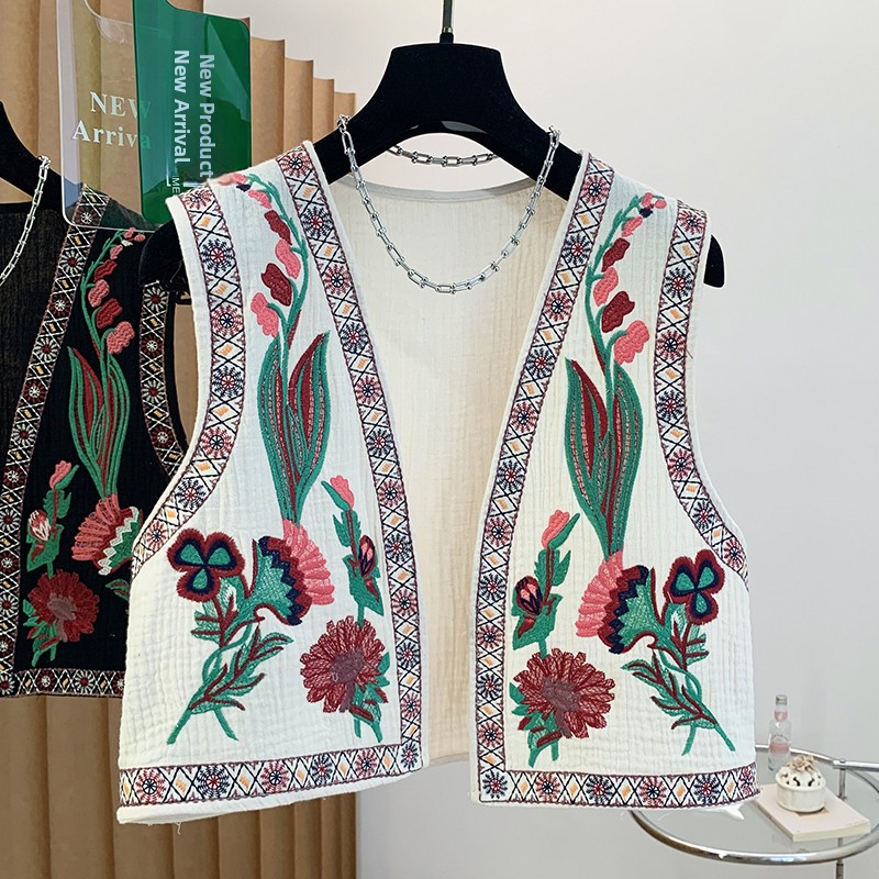 Spring Summer New Bohemian Eth – Embroidery Vest recenzja i cena
