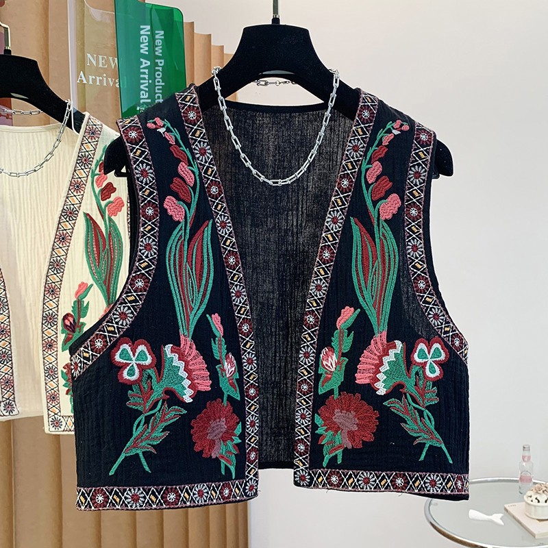 Spring Summer New Bohemian Eth – Embroidery Vest recenzja i cena