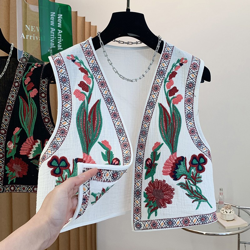 Spring Summer New Bohemian Eth – Embroidery Vest recenzja i cena
