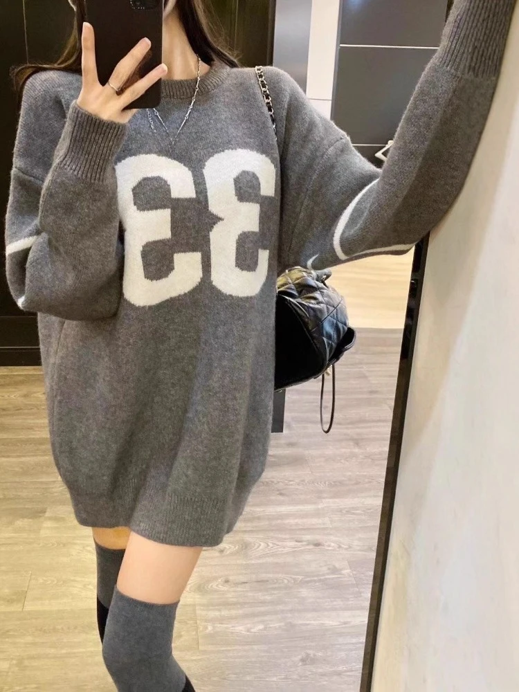 Y2K Vintage Knitted Sweater Wo – Embroidery A recenzja i cena