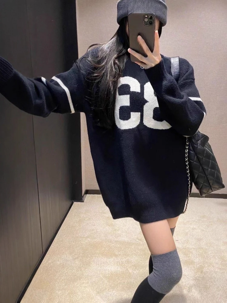 Y2K Vintage Knitted Sweater Wo – Embroidery A recenzja i cena
