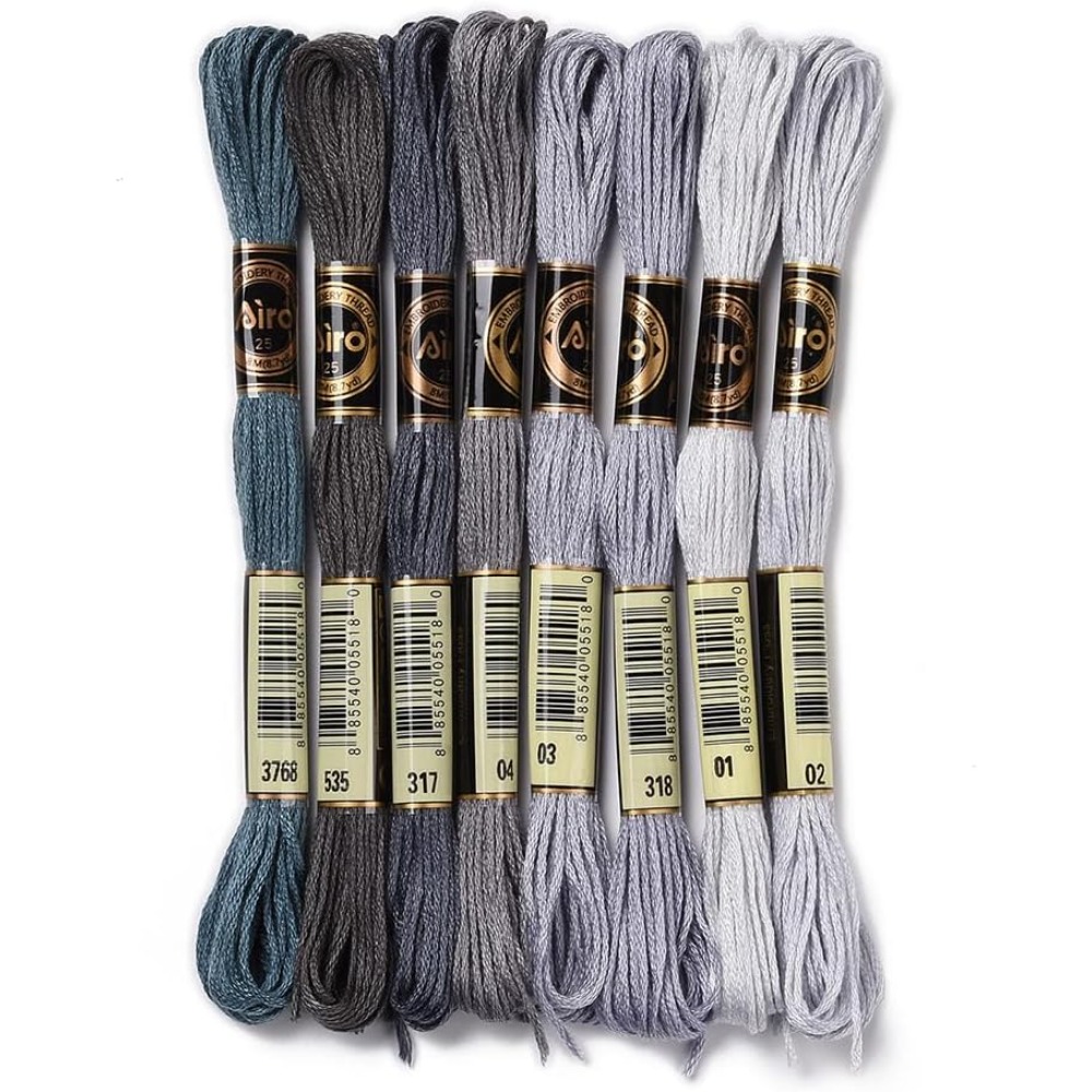 8 Skeins 70 Yards Grey Friends – Embroidery Floss recenzja i cena