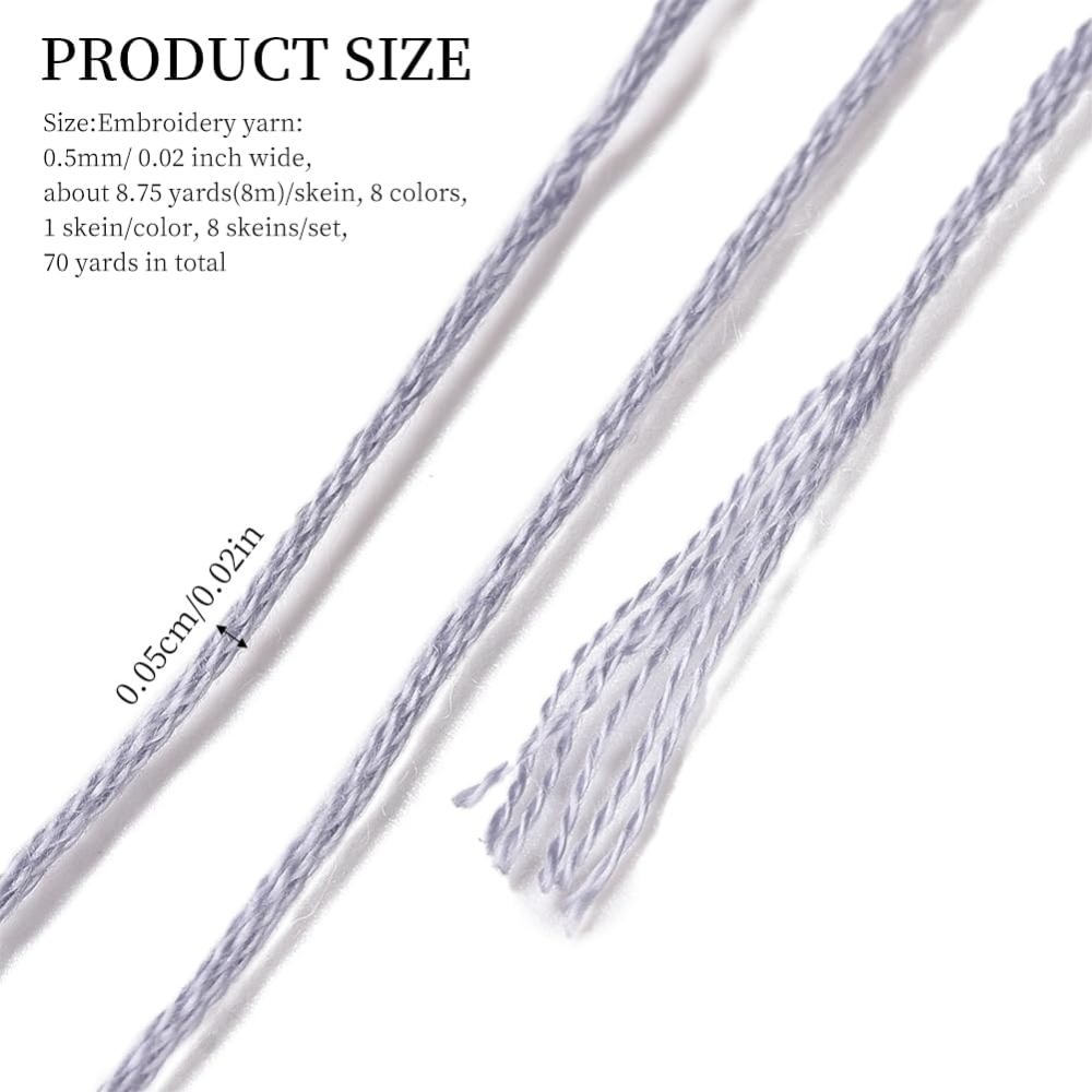 8 Skeins 70 Yards Grey Friends – Embroidery Floss recenzja i cena