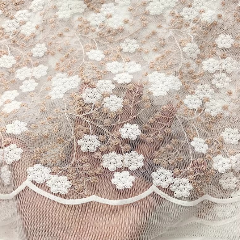 1yard 3D flower embroidery tel – Embroidery Skirt recenzja i cena