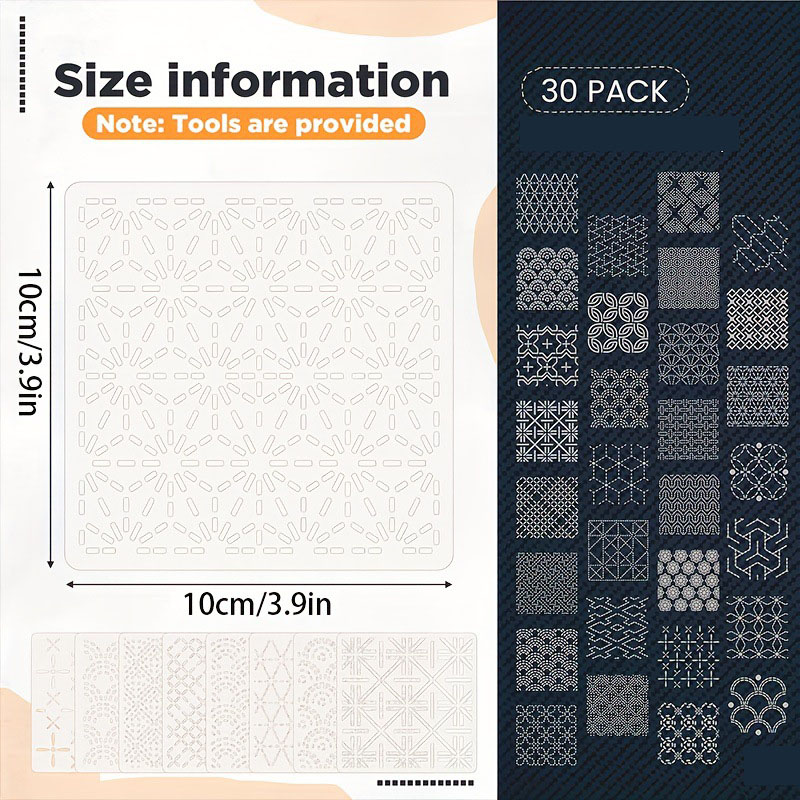 30Pcs Embroidery Templates DIY – Embroidery Yarn recenzja i cena