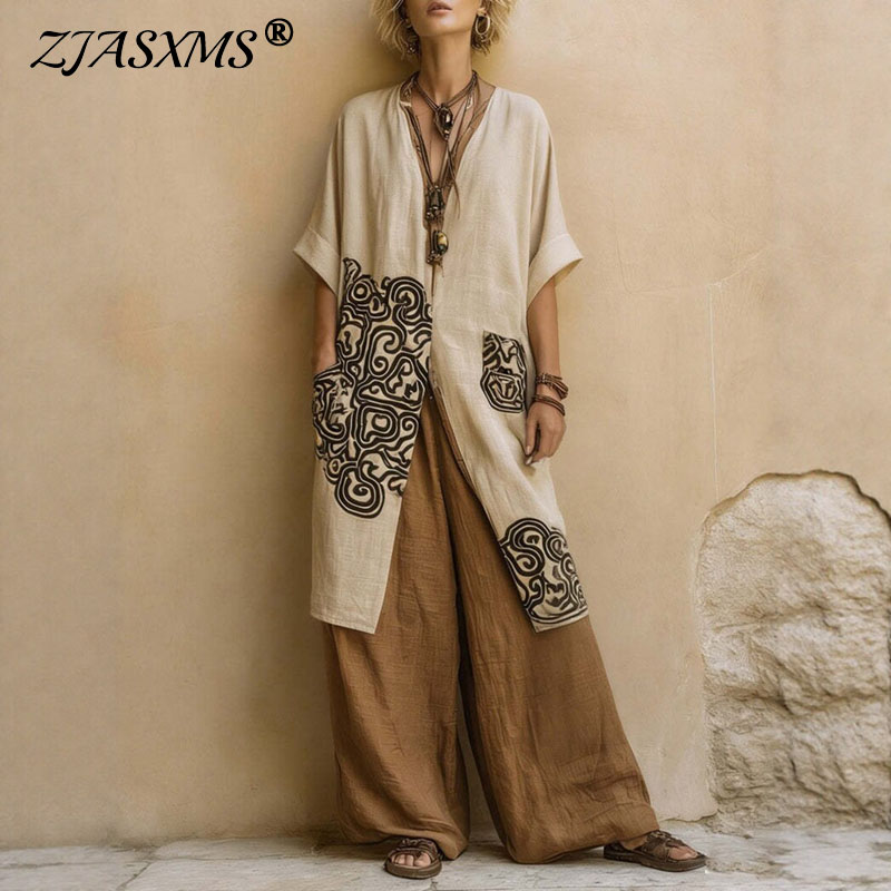 Boho Open Front Kimono Geometr – Embroidery Class recenzja i cena