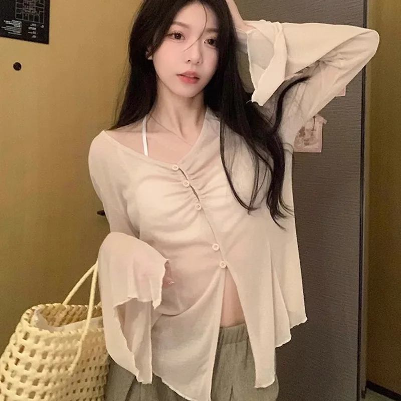 Sheer Flare Sleeve Blouse - Y2 – Embroidery A recenzja i cena