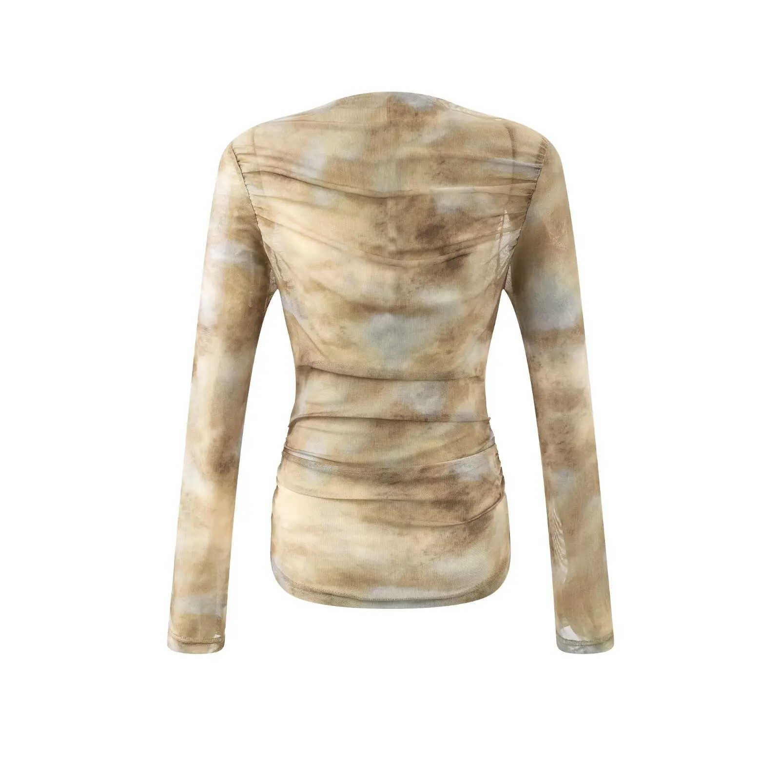 2025 Sexy Tie-Dye Print Ruched – Embroidery A recenzja i cena