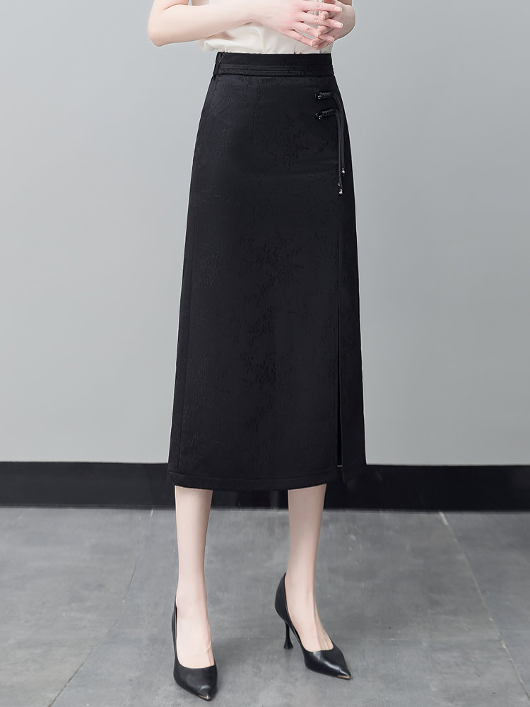 High Waist A-Line Midi Skirt W – Embroidery Skirt recenzja i cena