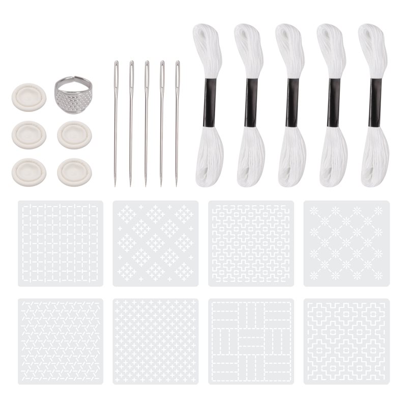 2025 Trend Sashiko-Stencil Kit – Embroidery X Pattern recenzja i cena