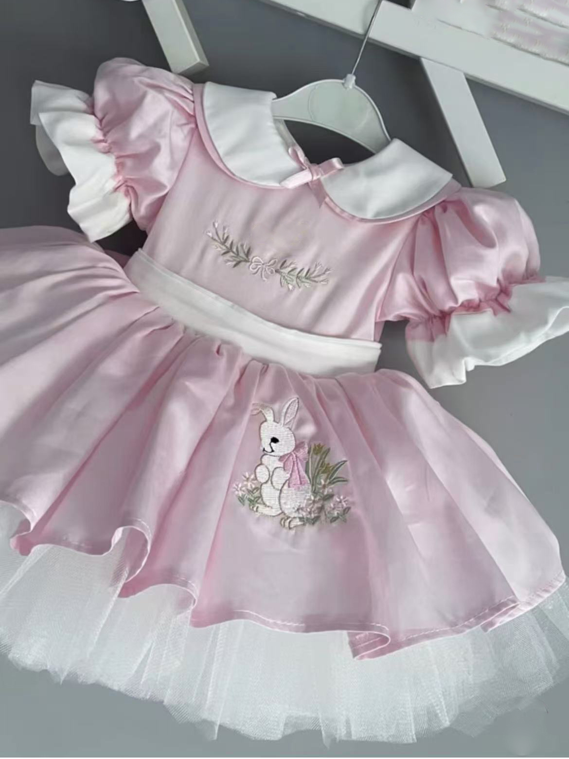0-12Y Baby Girl Summer Rabbit  – Embroidery Rabbit recenzja i cena