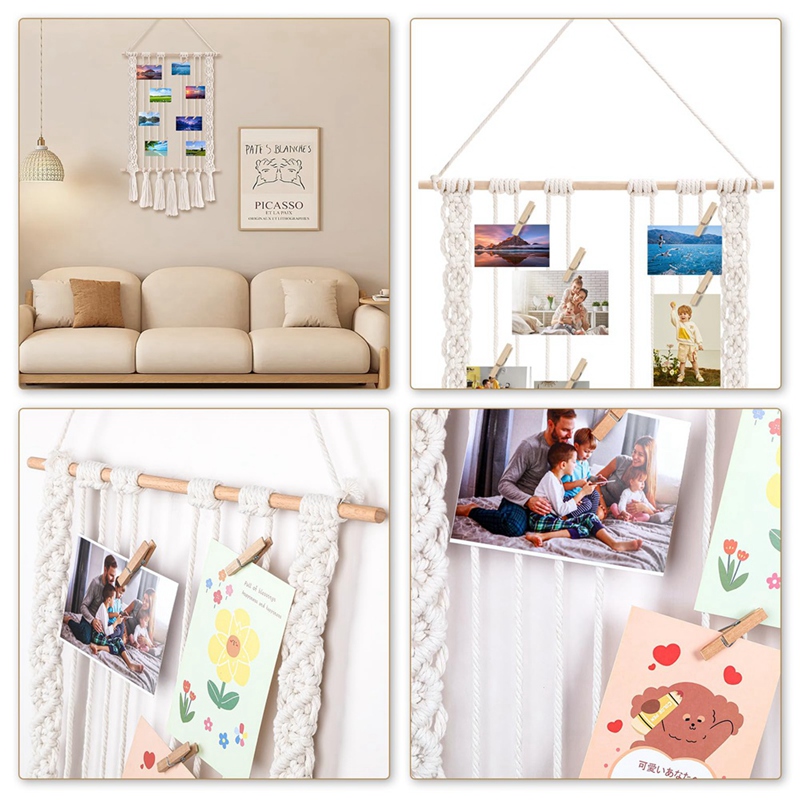 Hanging Photo Display with 30  – Frame Display Wood recenzja i cena