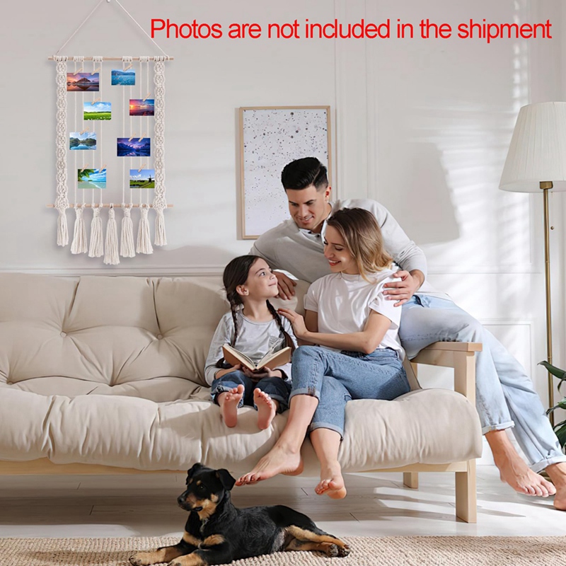Hanging Photo Display with 30  – Frame Display Wood recenzja i cena