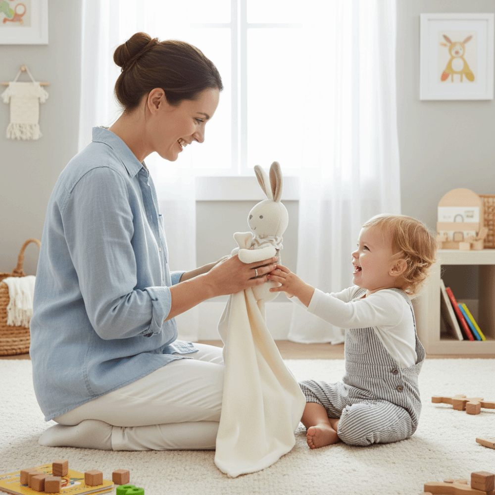 Square Shape Baby Rabbit Comfo – Embroidery Rabbit recenzja i cena