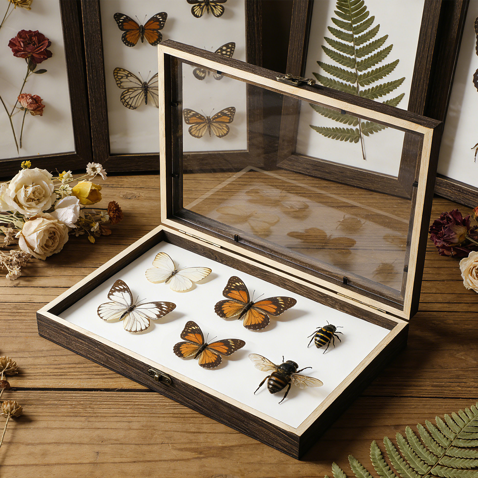 1Set Wood Specimen Storage Box – Frame Display Wood recenzja i cena