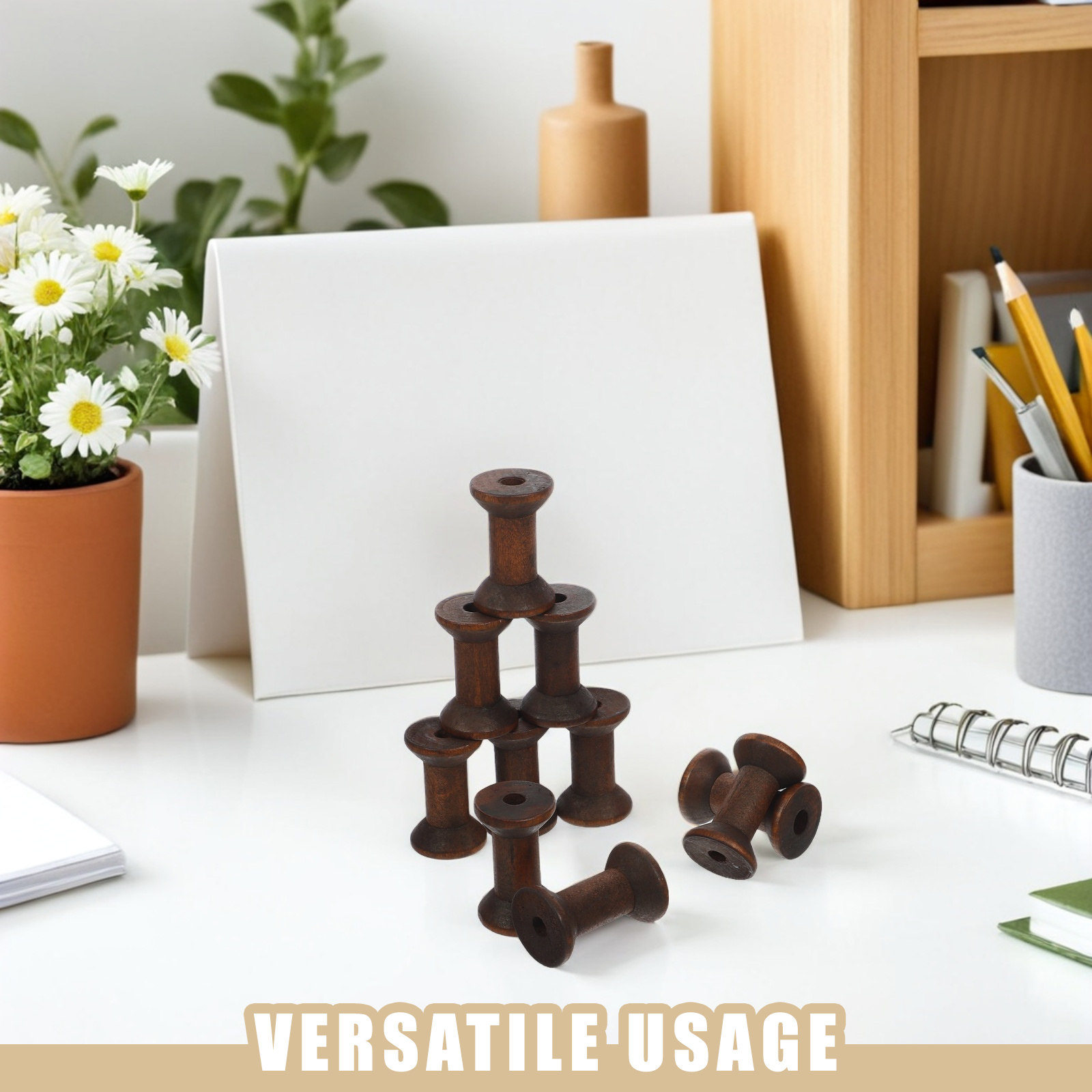 10Pcs Handcrafted Wooden Spool – Embroidery Yarn recenzja i cena