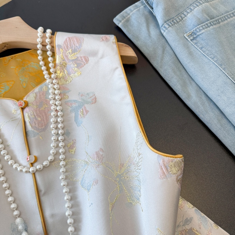 Retro Chinese Sle Tang Suit Ha – Embroidery Vest recenzja i cena