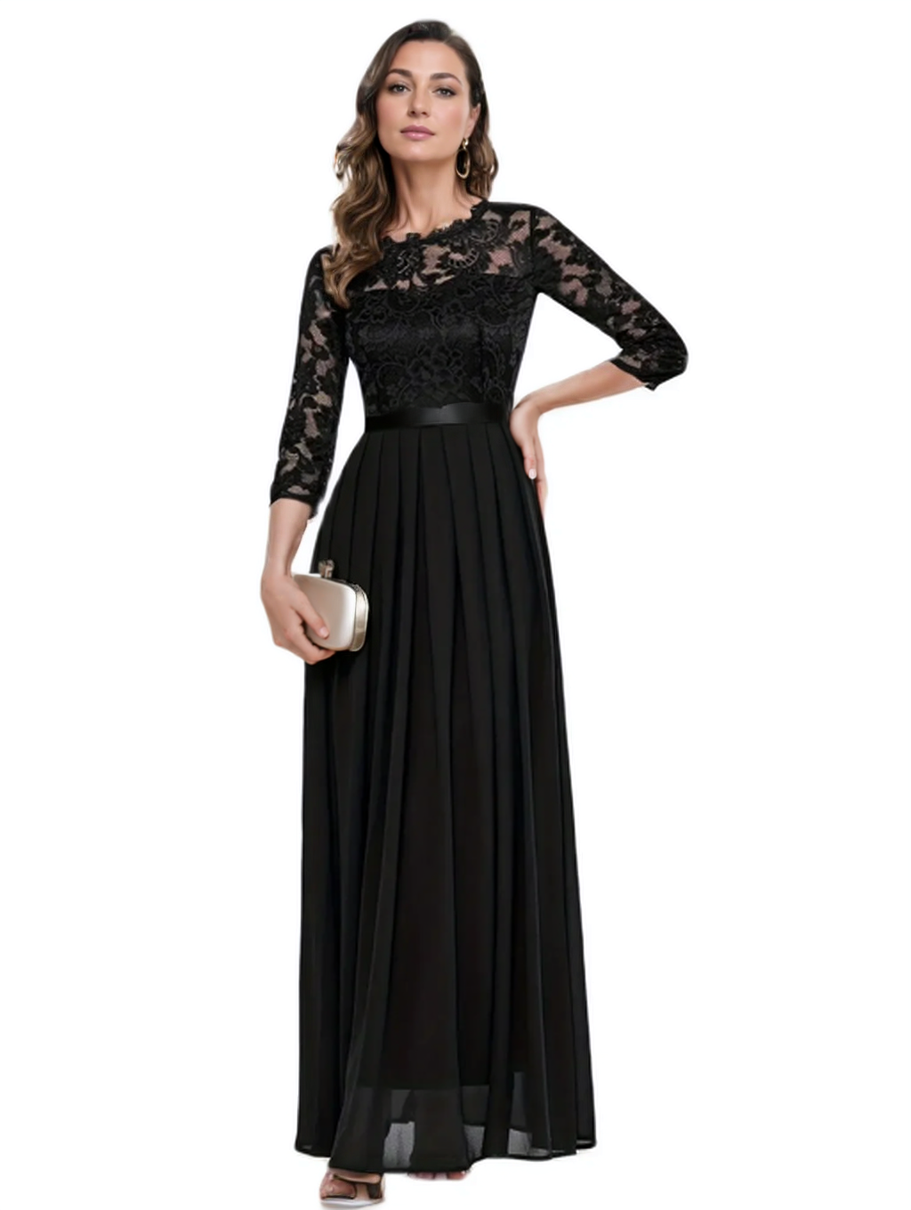 Elegant 3/4 Sleeve Lace Evenin – Embroidery Class recenzja i cena