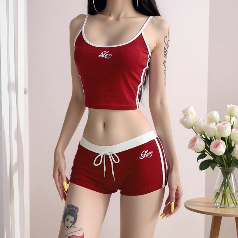 Woman Matching Sets Patchwork  – Embroidery Vest recenzja i cena