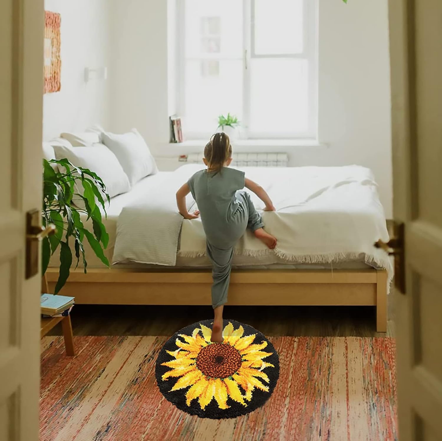 Latch Hook Rug Kit, Sunflower  – Embroidery X Pattern recenzja i cena