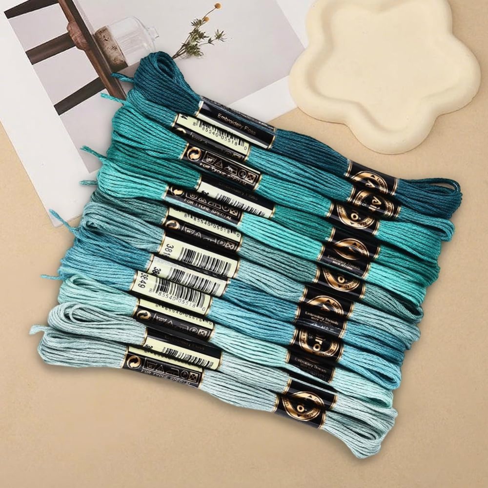 12 Skeins 6 Strands Green Embr – Embroidery Floss recenzja i cena