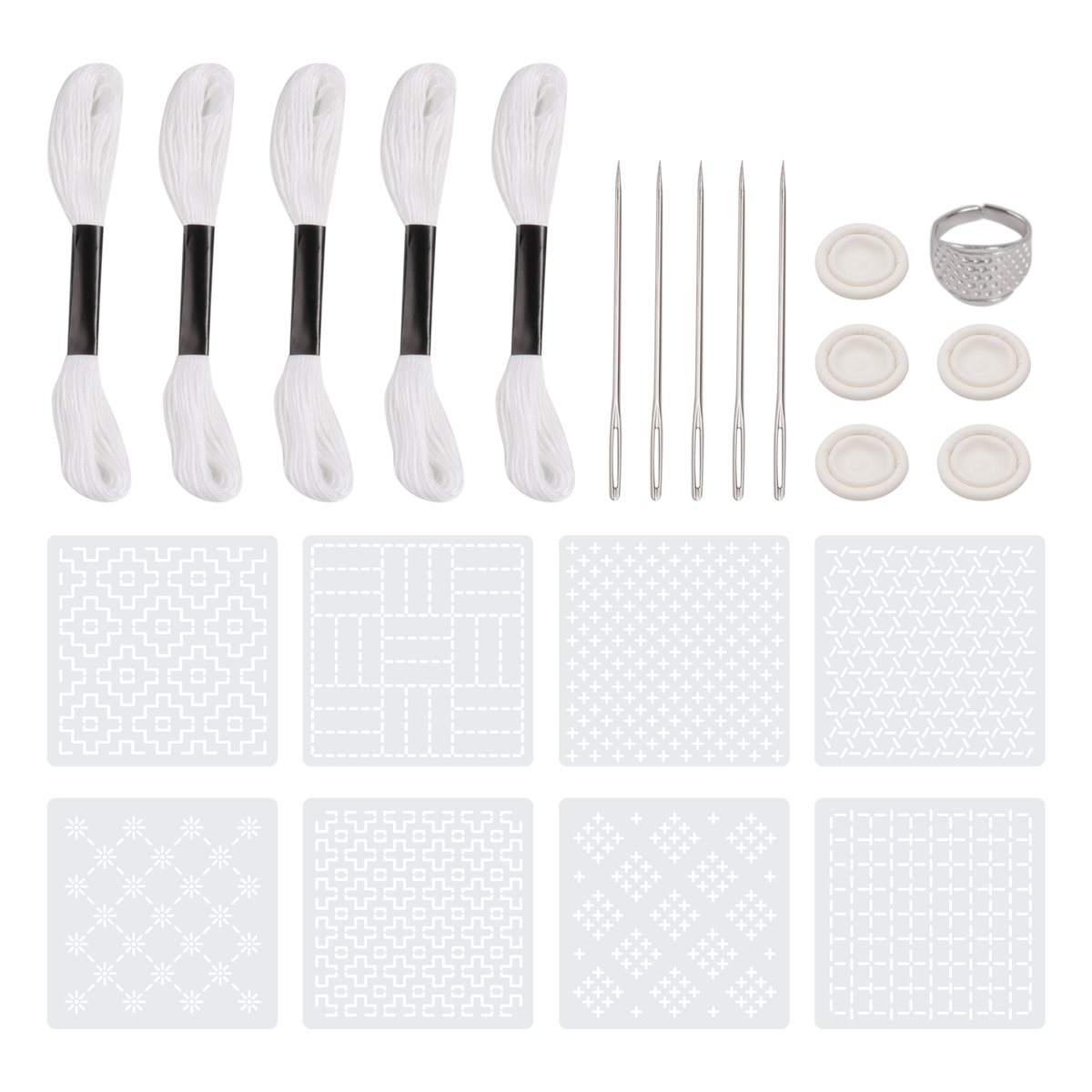 （SAME DAY）24Pcs Plastic -Stenc – Embroidery X Pattern recenzja i cena