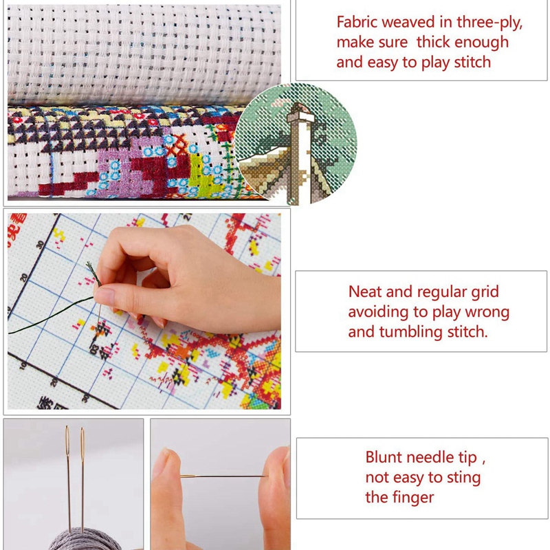 AEE2-Cross Stitch Stamped Kits – Embroidery X Pattern recenzja i cena