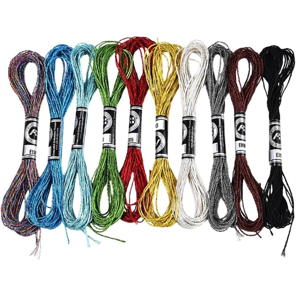 10 Skeins 10 Colors Metallic E – Embroidery Floss recenzja i cena