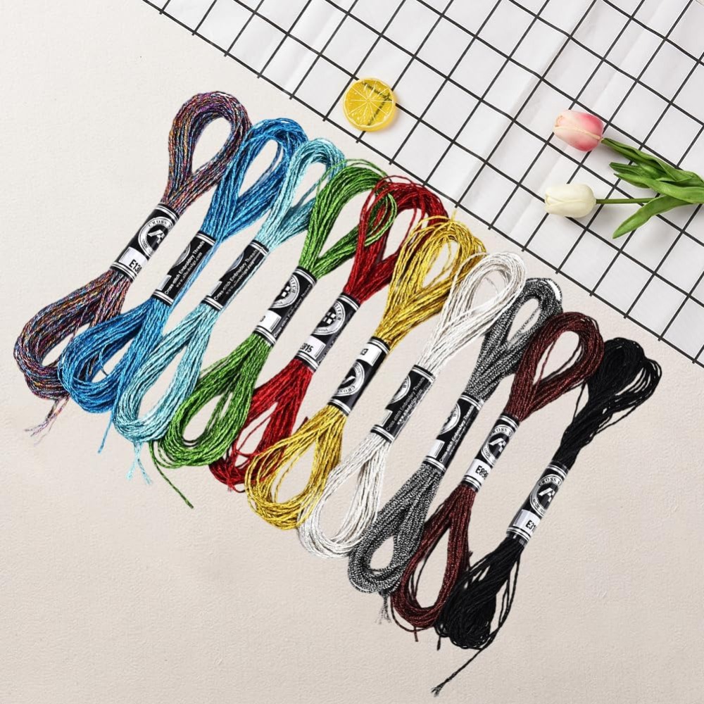 10 Skeins 10 Colors Metallic E – Embroidery Floss recenzja i cena