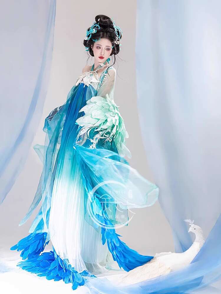 New Peacock Hanfu Womens fashi – Embroidery Skirt recenzja i cena