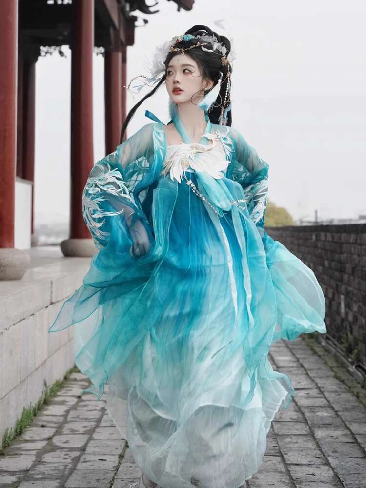 New Peacock Hanfu Womens fashi – Embroidery Skirt recenzja i cena