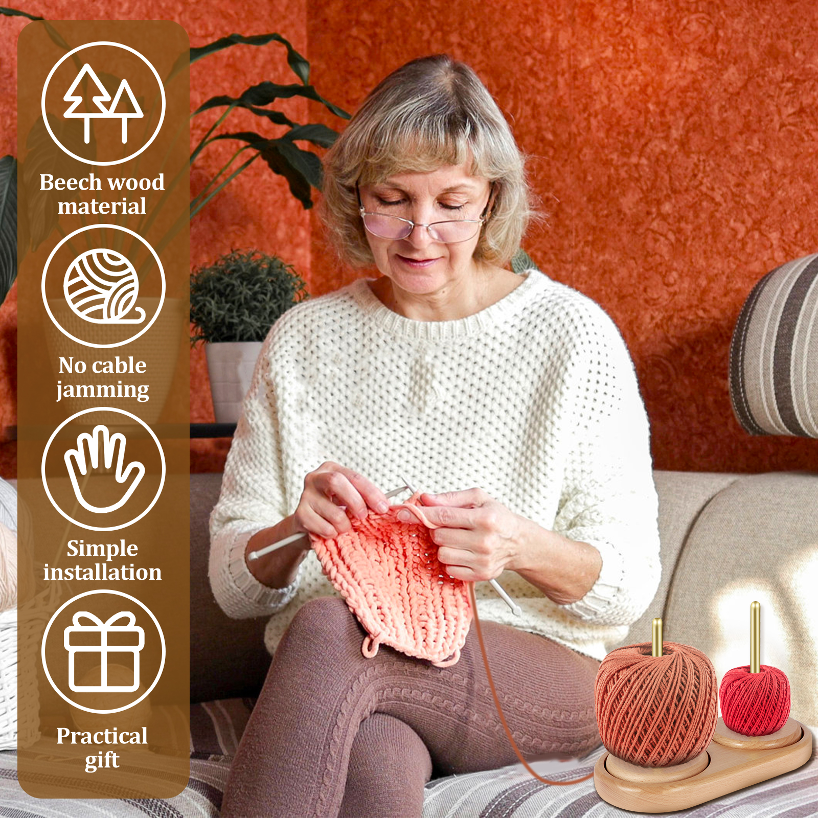 Yarn Ball Holder Rotatable Woo – Embroidery Yarn recenzja i cena