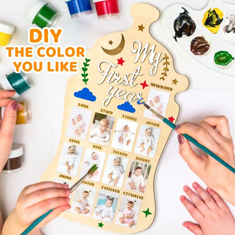 TEMIKIDS Newborn First Year of – Frame Display Wood recenzja i cena