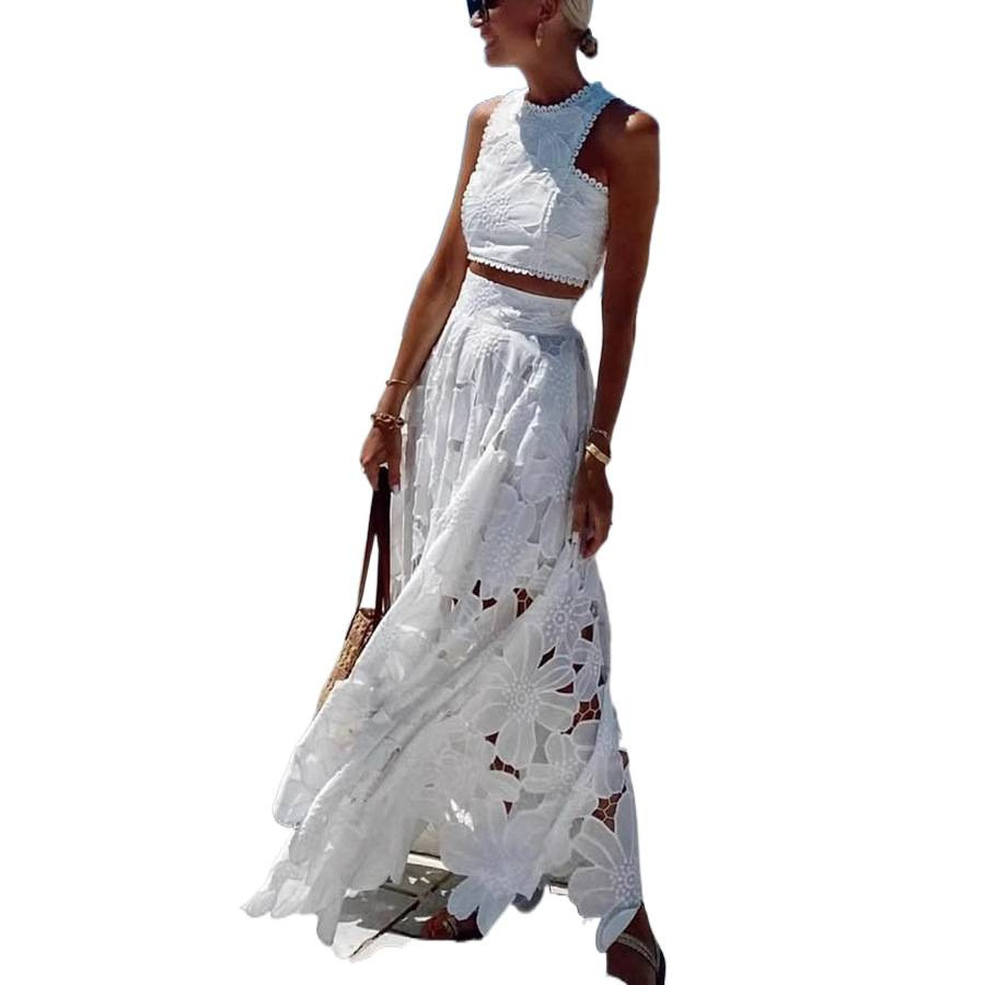 Women's White Floral Lace Embr – Embroidery Class recenzja i cena